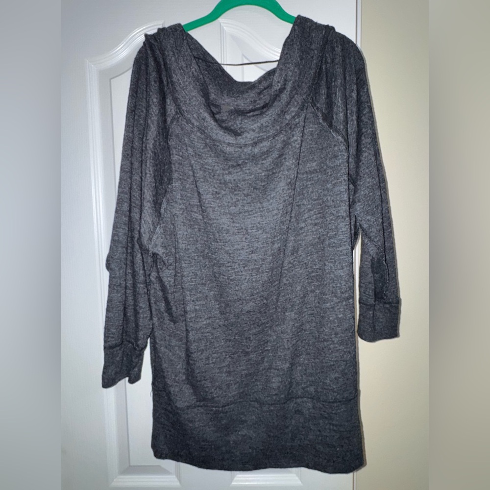 We The Free (Free People) Charcoal Cowl Neck Sweater